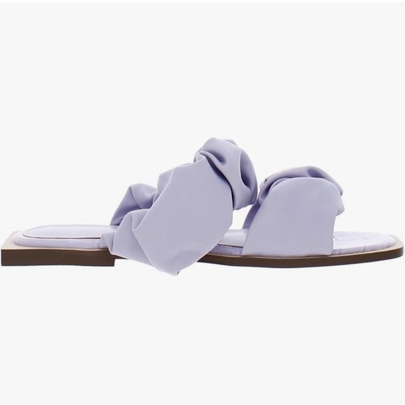Circus Sam Edelman Iggy Lavender purple scrunchy Ruffle Slide Sandals vacation - Picture 2 of 10